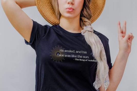 He smiled quote shirt Black