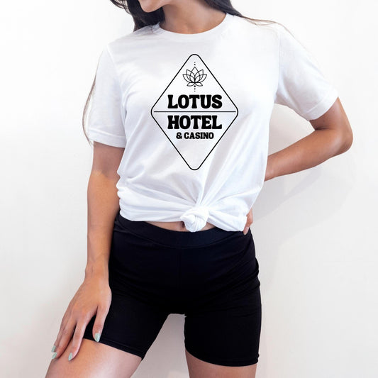 Lotus Hotel white Shirt Ink and Stories