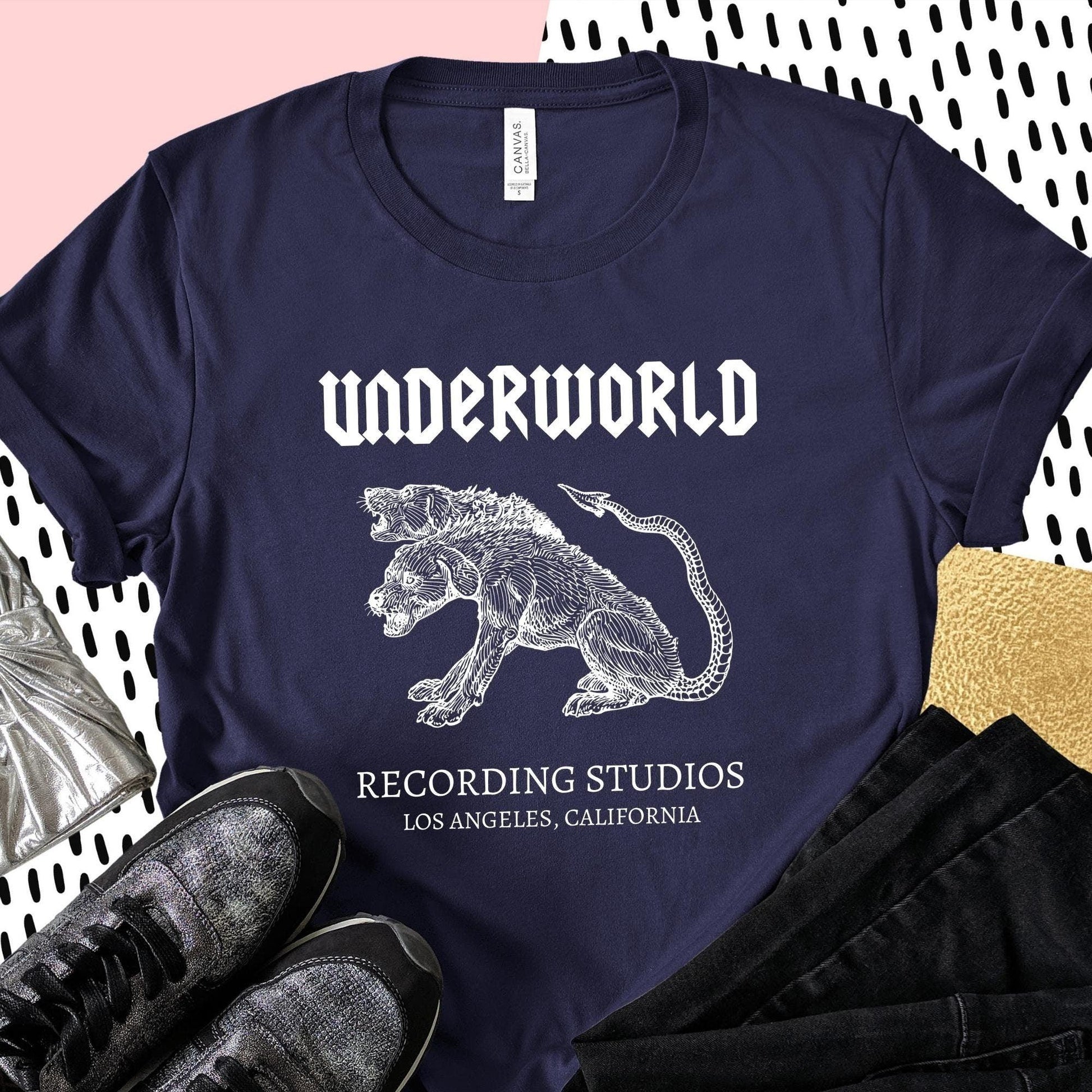 Underworld Recording Ink and Stories  Navy Shirt