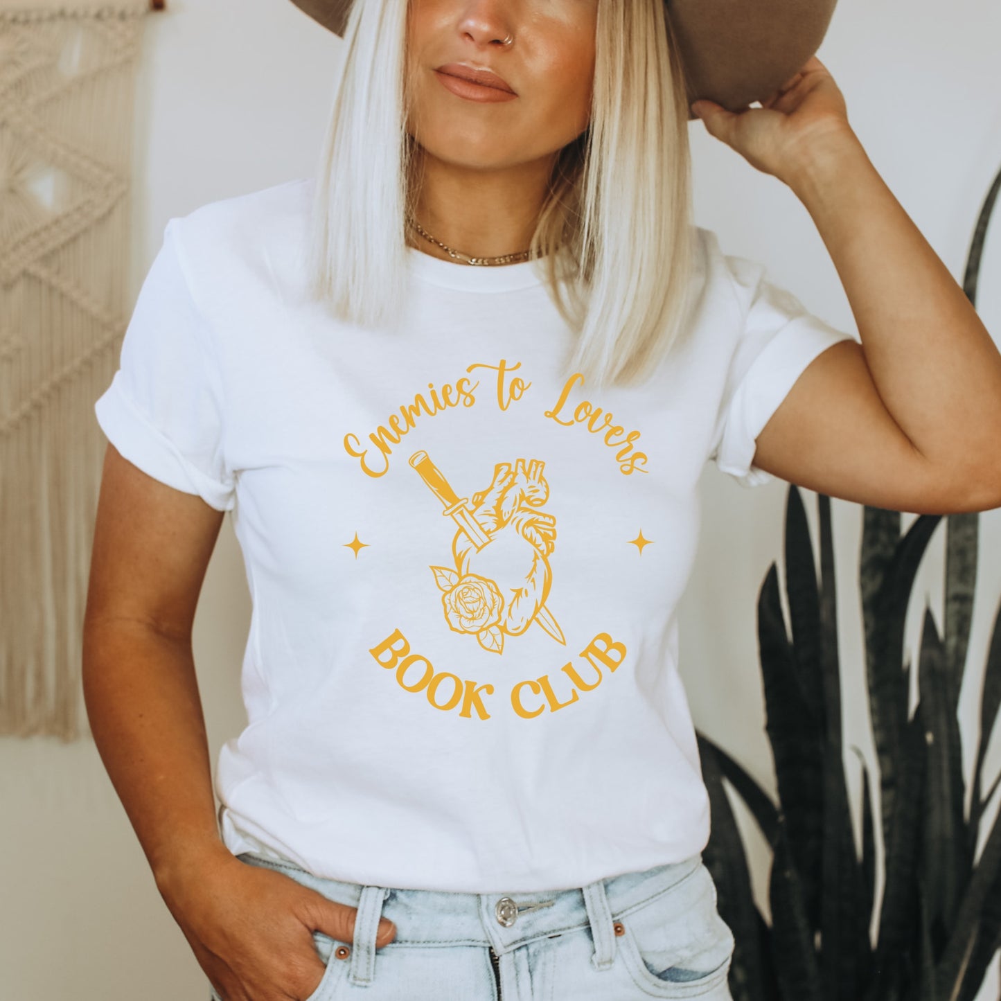 Enemies to Lovers Book Club White Shirt Ink and Stories