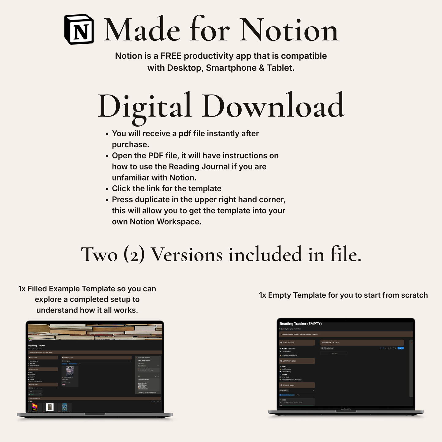 Instructions to download template