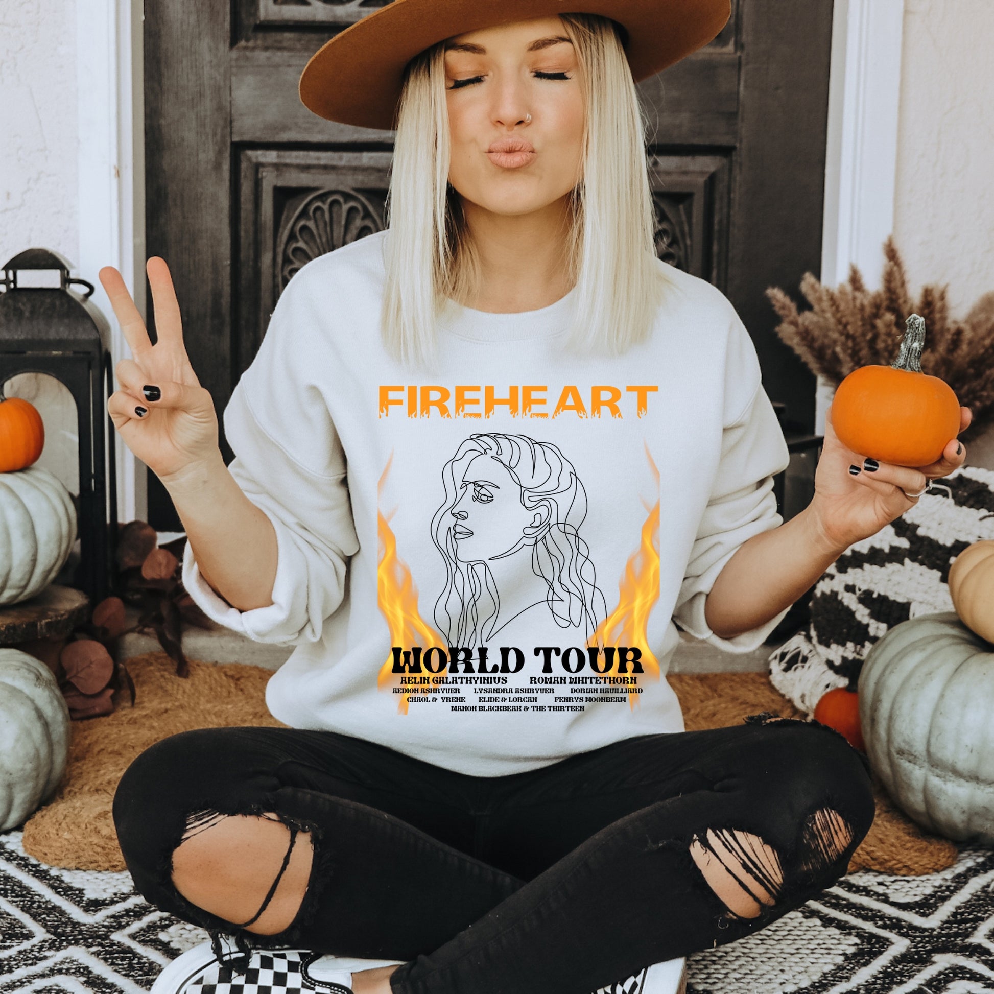 Fireheart World Tour White Sweatshirt