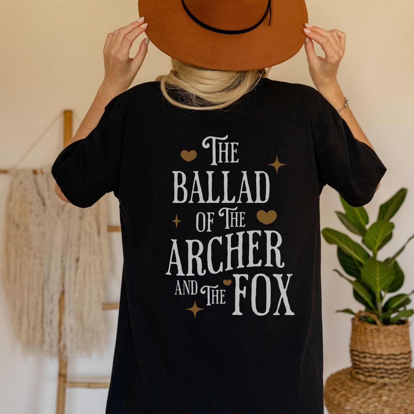 The Ballad of the Archer and the Fox Black back Comfort Colors T-Shirt | Once upon a Broken Heart merch