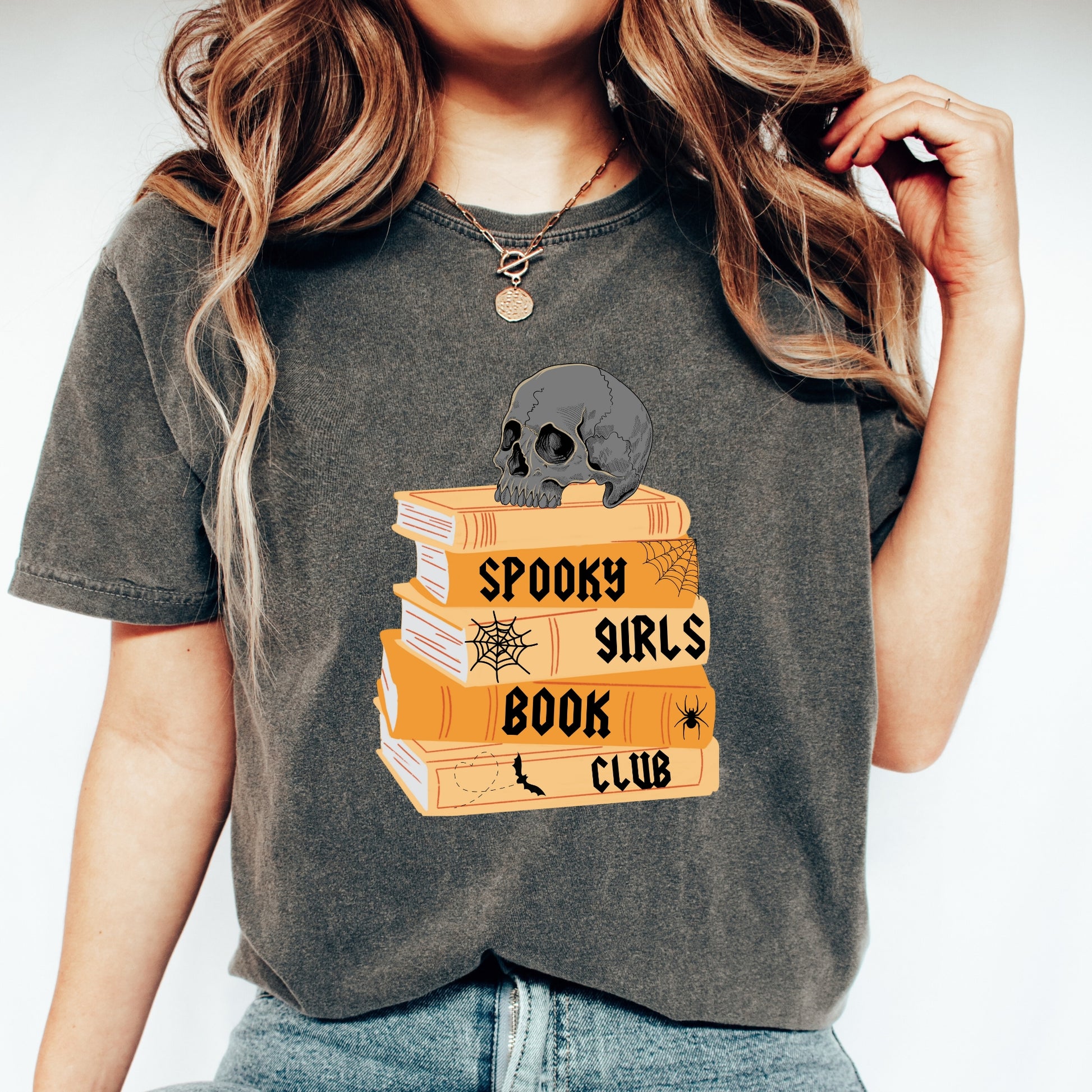 Spooky Girls Book Club Comfort Colors Pepper T-Shirt Ink & Stories Bookish Halloween Merch