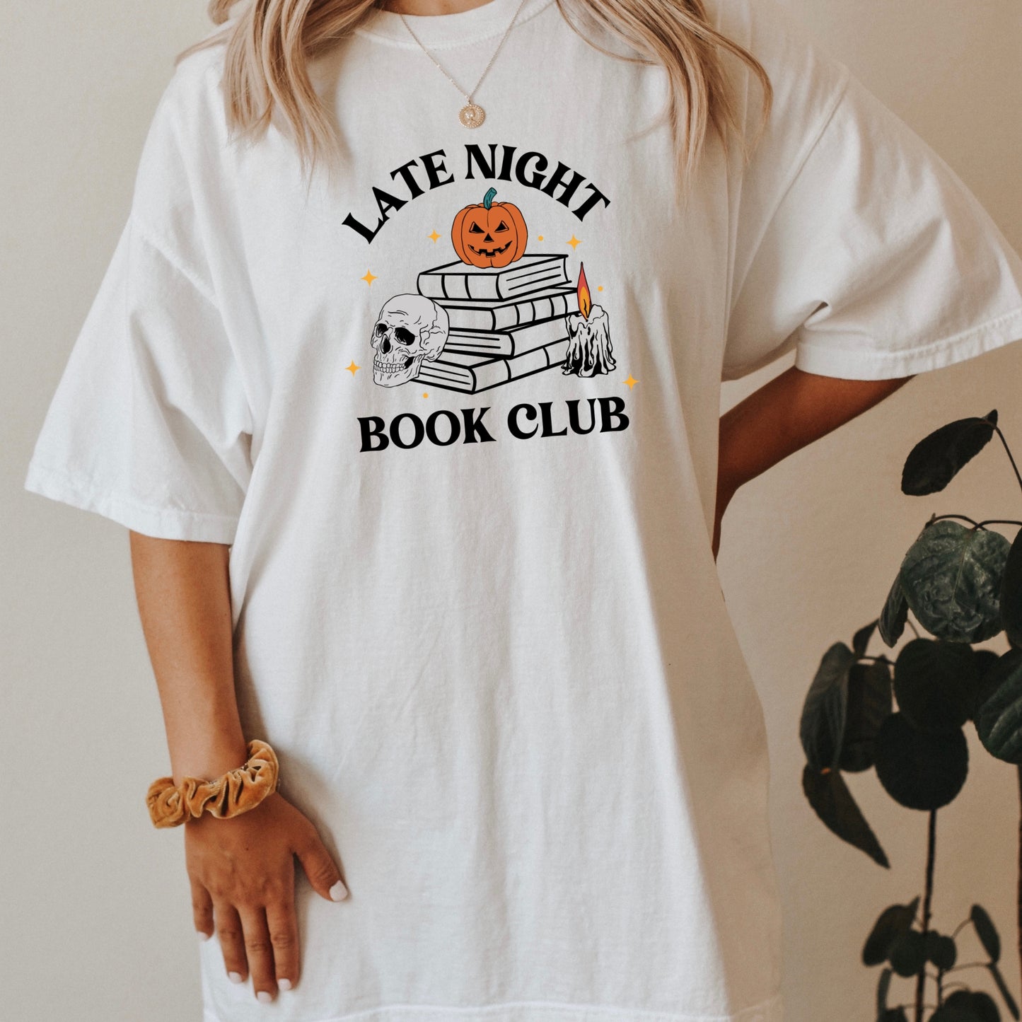 Late Night Book Club Comfort Colors T-Shirt | Bookish Halloween Gift