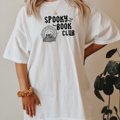 Spooky Book Club Comfort Colors White T-Shirt