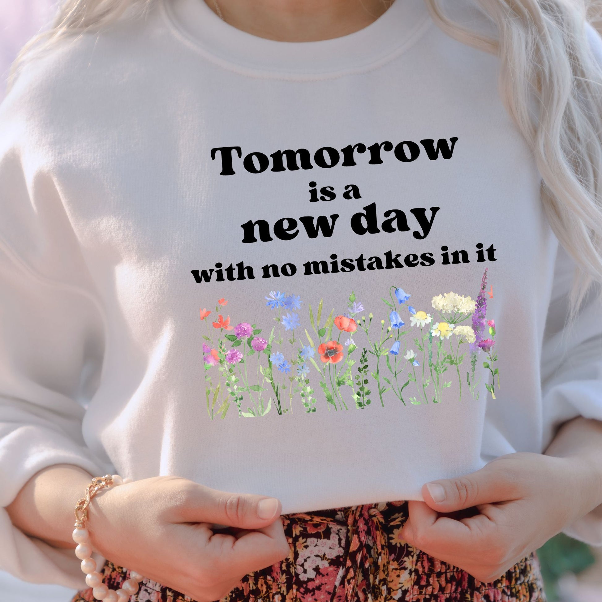 Anne of Green Gables Tomorrow is a new day White Sweatshirt | L.M MONTGOMERY