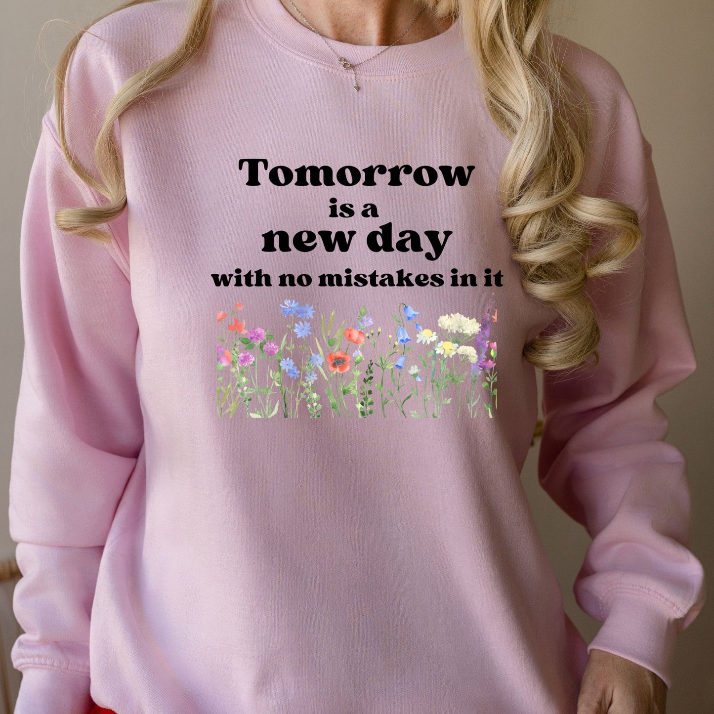 Anne of Green Gables Tomorrow is a new day Pink Sweatshirt | L.M MONTGOMERY