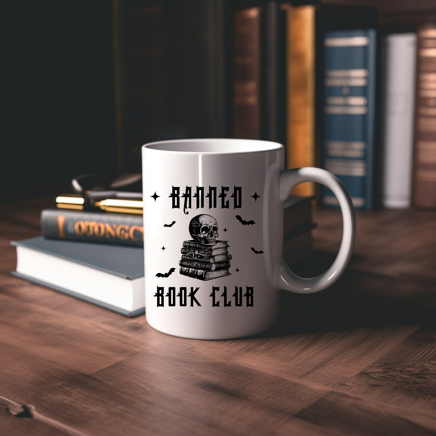 Banned Book Club Mug Mockup | Bookish Halloween | Ink & Stories