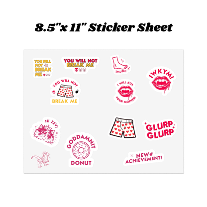 8.5"x 11" Dungeon Crawler Carl Sticker Sheet | Starlit Prose Bookish Merch Australia