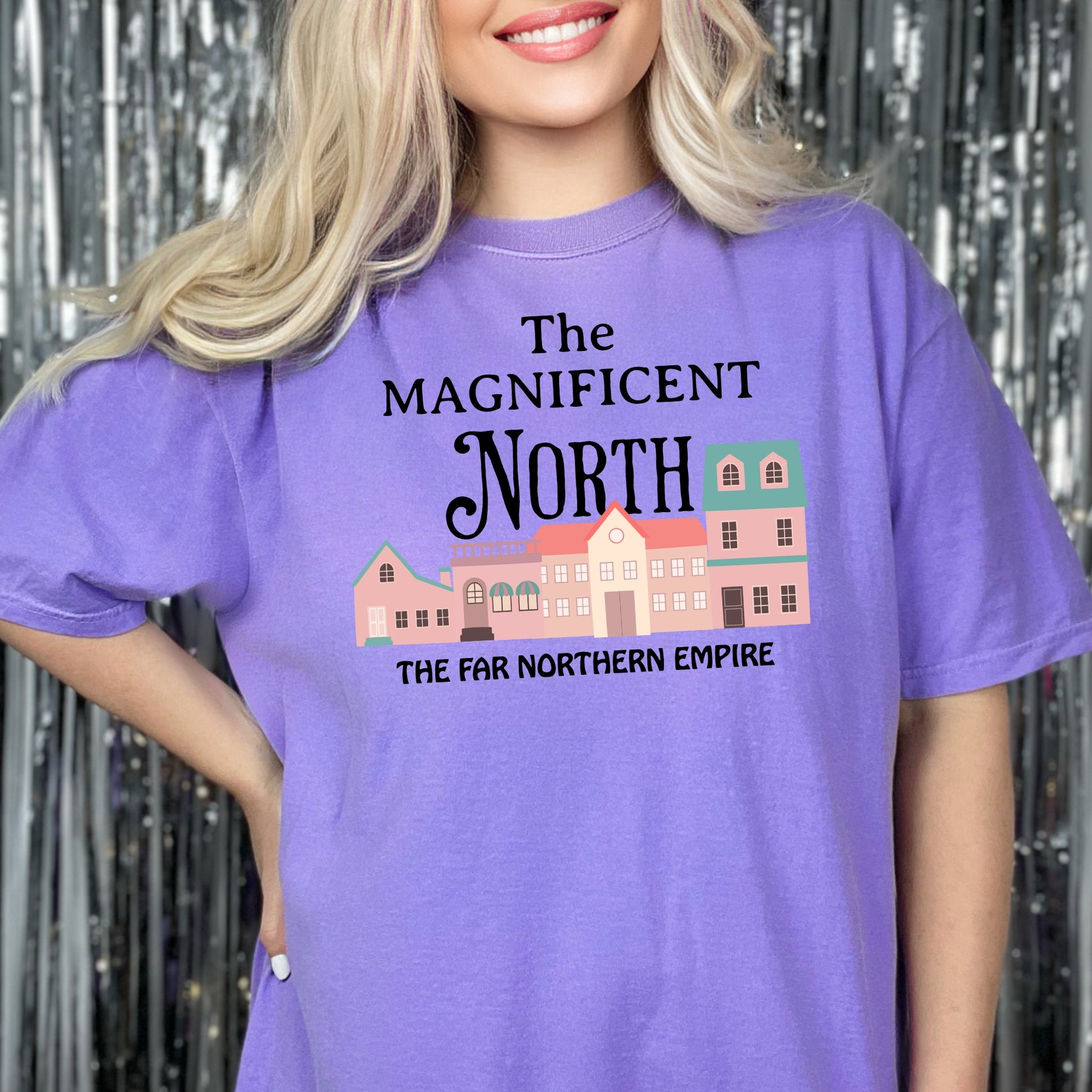 The Magnificent North Purple Comfort Colors T-Shirt | Once upon a Broken Heart merch