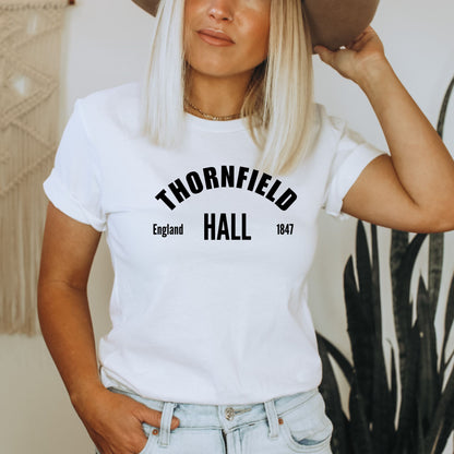 Thornfield Hall White T-Shirt | Jane Eyre Classic Books | Starlit Prose bookish merch