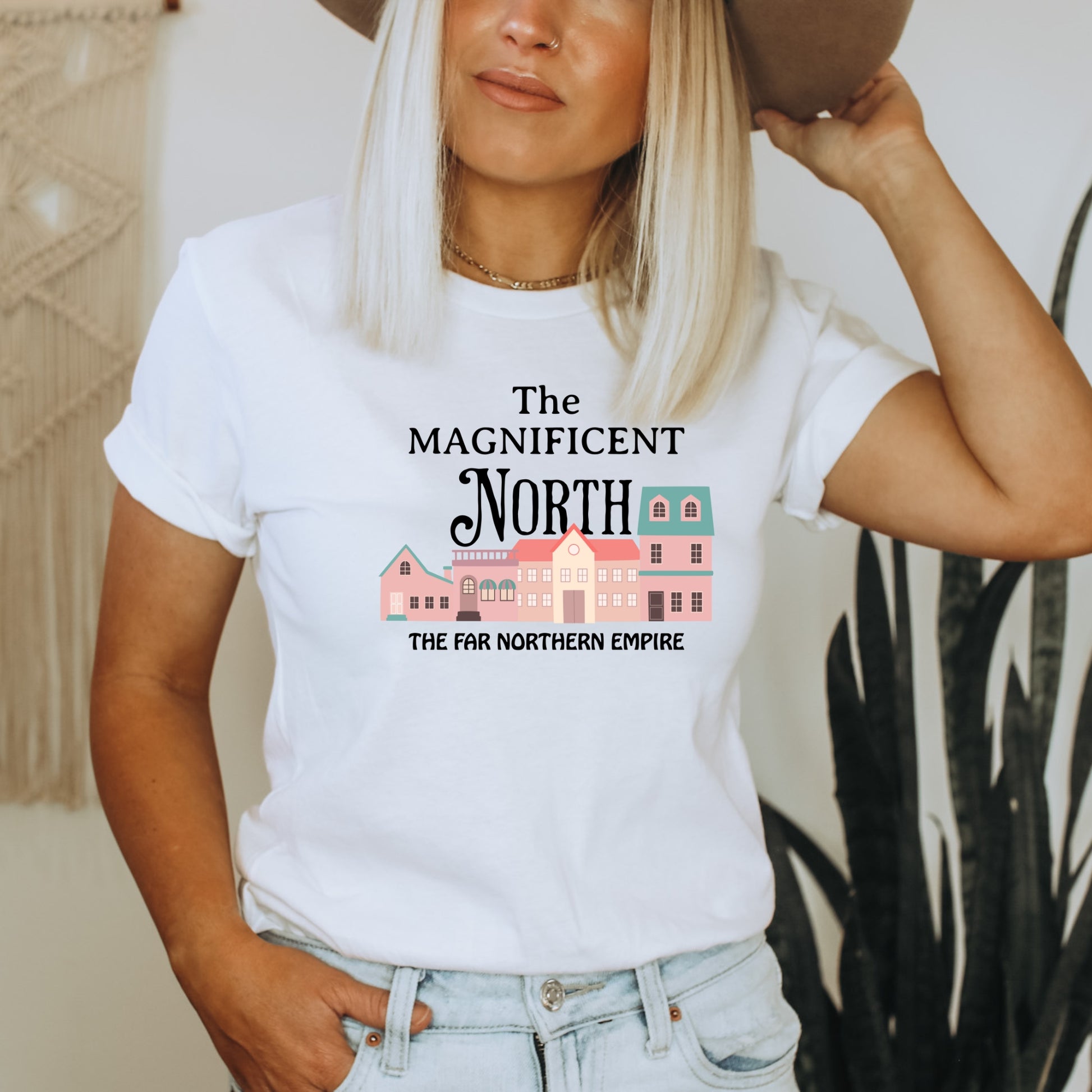 The Magnificent North White T-Shirt | Once upon a Broken Heart merch | Ink & Stories Bookish Merch