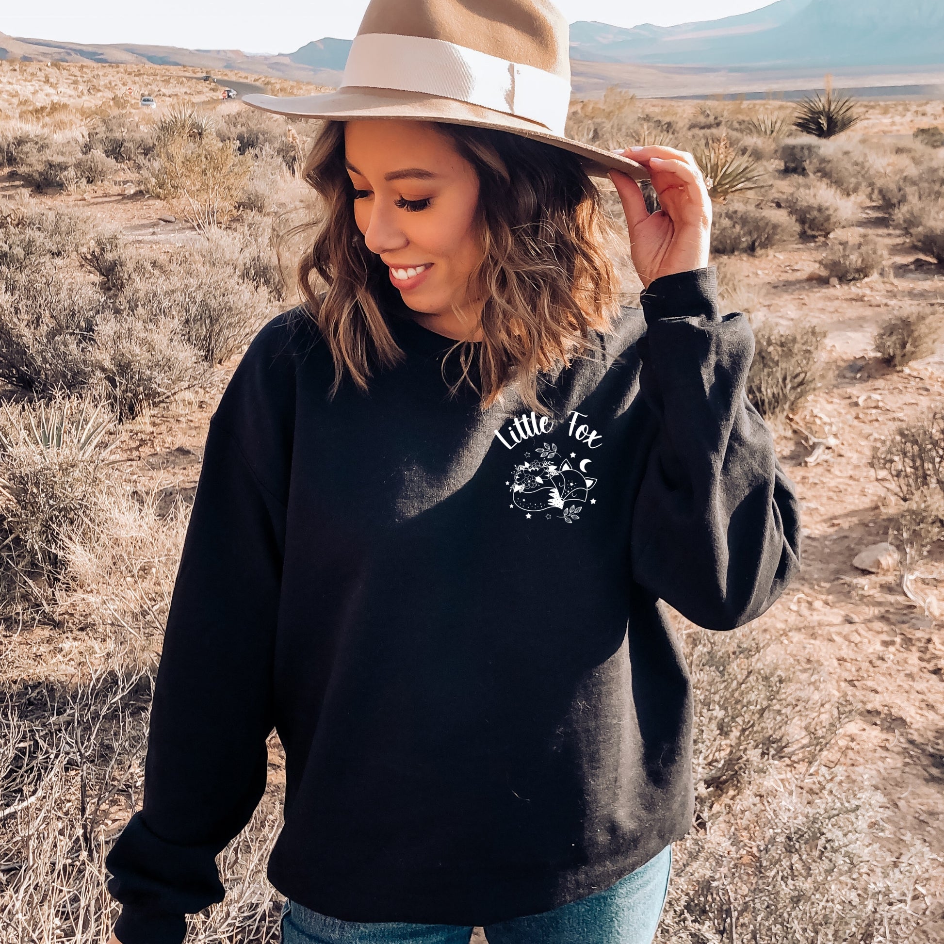 Little Fox pocket Black Sweatshirt| Once upon a Broken Heart merch | Ink and Stories bookish merch Australia