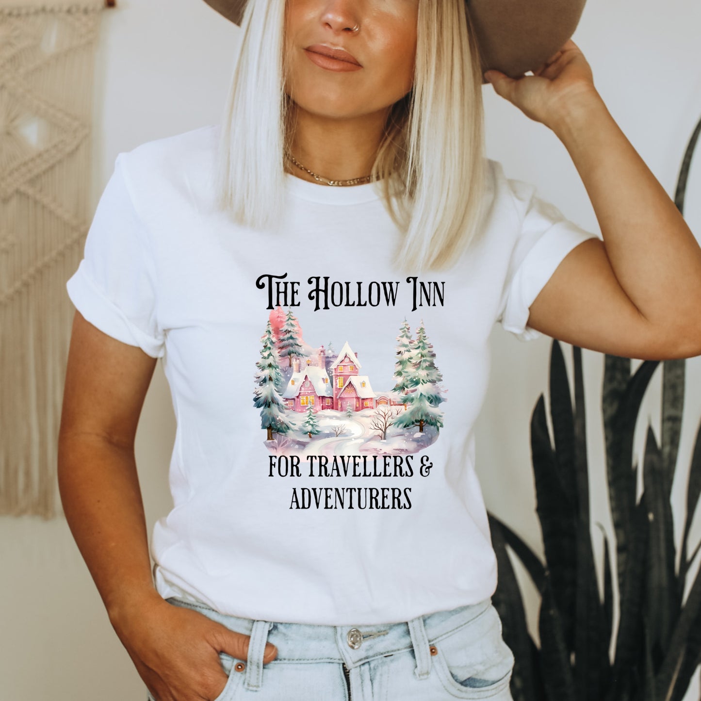 The Hollow Inn White T-Shirt | Once upon a Broken Heart merch | Ink and Stories bookish merch Australia