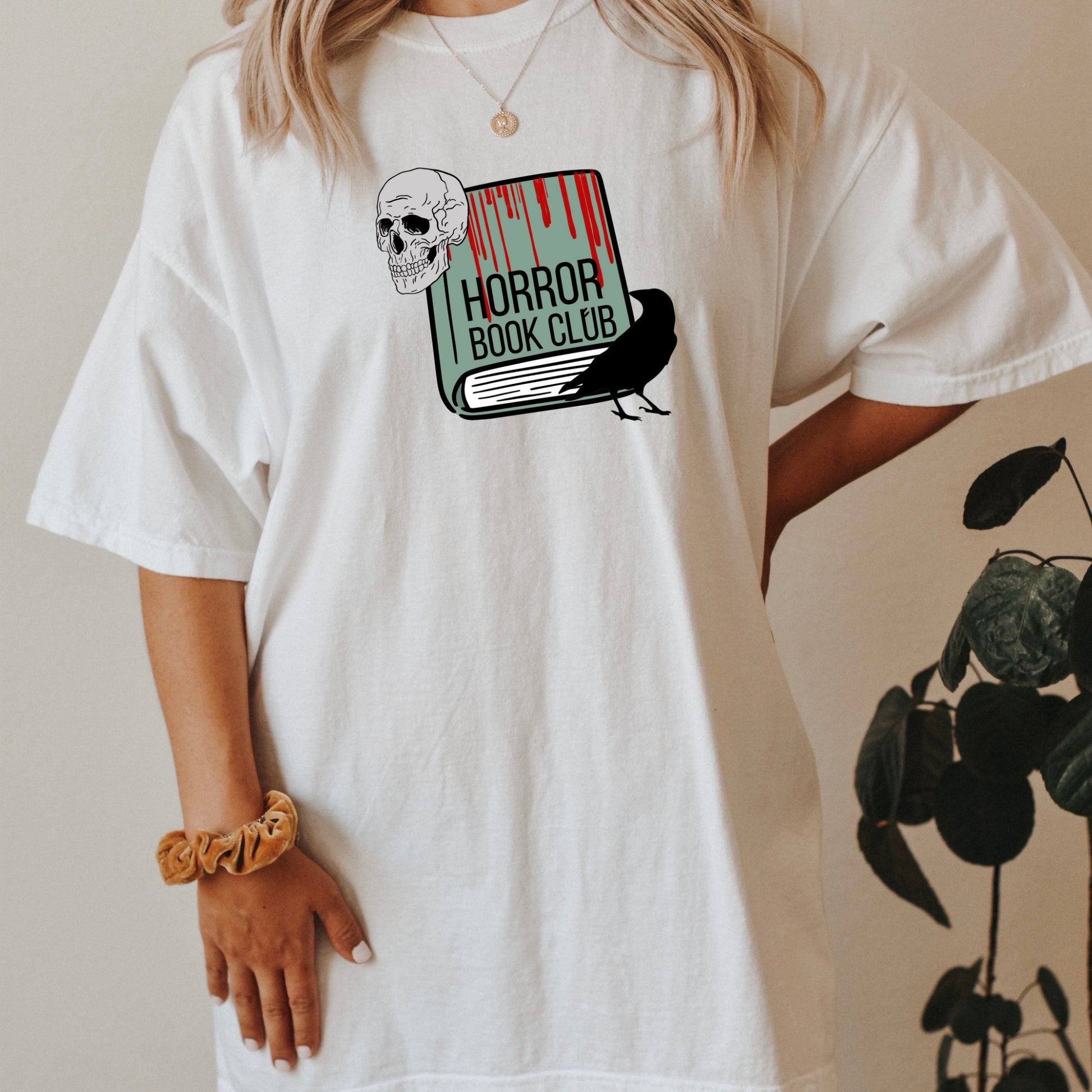 Horror Book Club Comfort Colors White Classic T-Shirt 