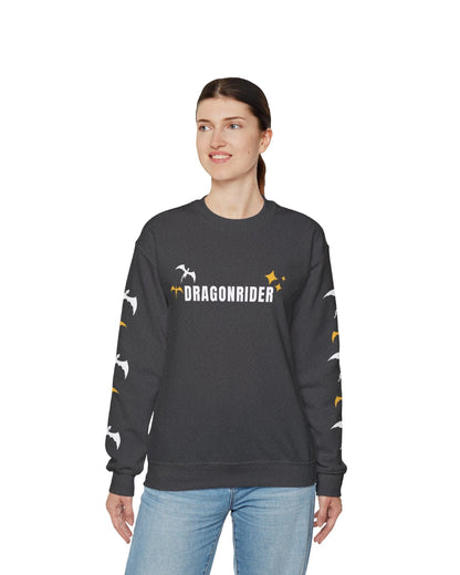 Dragon Rider Dark Heather Sweatshirt | Fantasy Bookish Merch | Ink and Stories