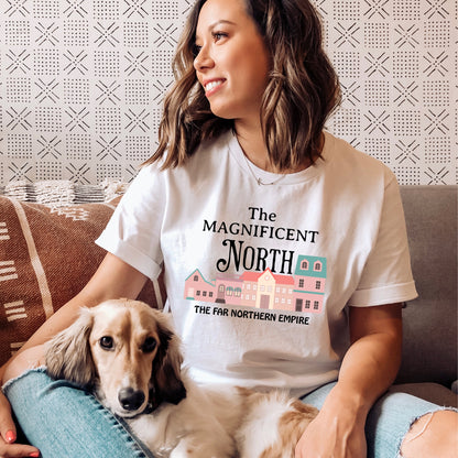 The Magnificent North White T-Shirt | Once upon a Broken Heart merch | Ink & Stories Bookish Merch