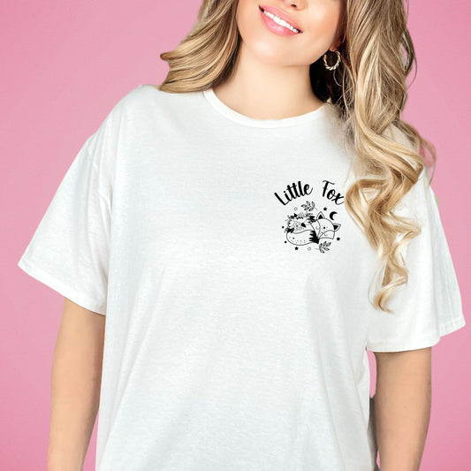 Little Fox pocket White T-Shirt | Once upon a Broken Heart merch