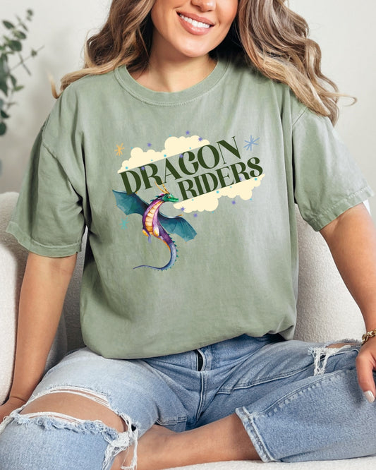 Dragon Riders Comfort Colors Bay Green T-Shirt | Bookish Merch Ink and Stories