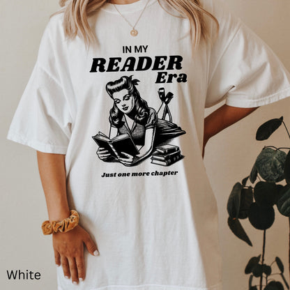 In my Reader Era Bookish White Comfort Colors T-shirt | Starlit Prose bookish merch