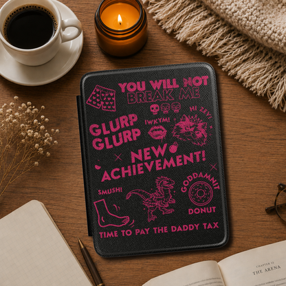 Dungeon Crawler Carl Kindle Case in a lifestyle flatlay mockup