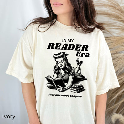In my Reader Era Bookish Ivory Comfort Colors T-shirt | Starlit Prose bookish merch