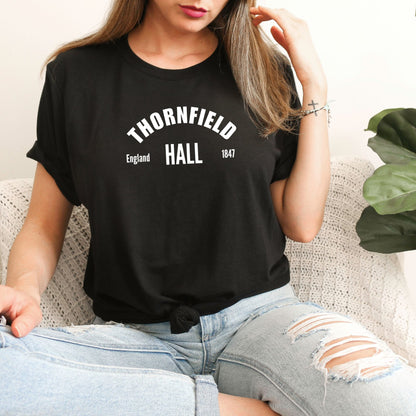 Thornfield Hall Black  T-Shirt | Jane Eyre Classic Books | Starlit Prose bookish merch