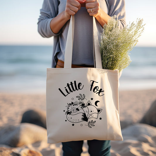 Little Fox cute Tote Bag | Once upon a Broken Heart | Bookish Library Bag Gift | Ink and Stories bookish merch