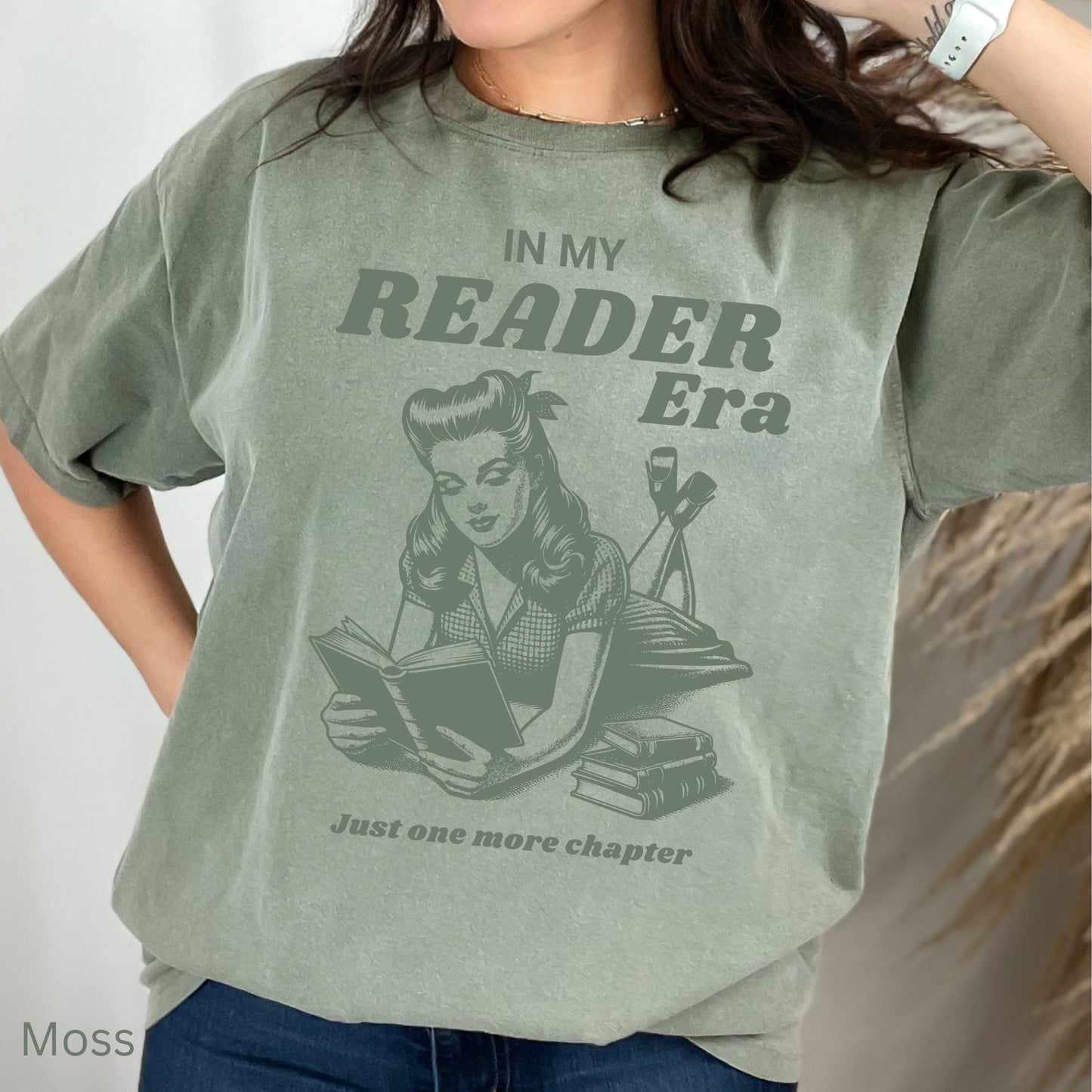In my Reader Era Bookish Moss Comfort Colors T-shirt | Starlit Prose bookish merch