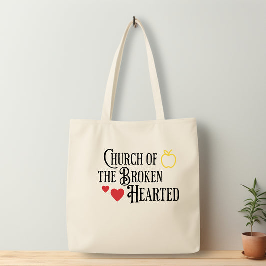 The Church of the Broken Hearted Tote Bag | Once upon a Broken Heart | Bookish Library Bag Gift | Ink and Stories bookish merch