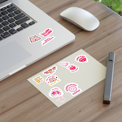 6"x 4 " Dungeon Crawler Carl Sticker Sheet shown on desk and laptop | Starlit Prose Bookish Merch Australia