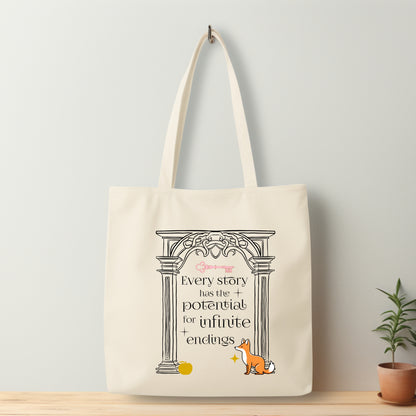 The Valory Arch Tote Bag | Once upon a Broken Heart | Bookish Library Bag Gift | Ink and Stories bookish merch