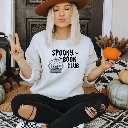 Spooky Book Club White Sweatshirt | Bookish Halloween | Ink & Stories