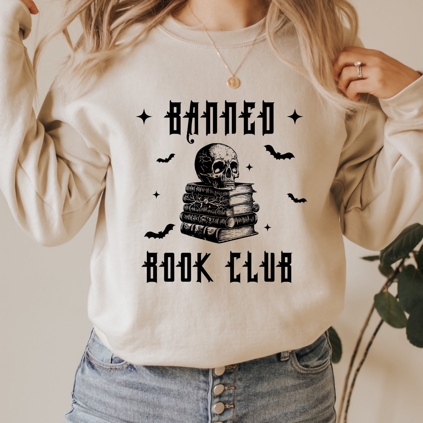 Banned Book Club Sand Sweatshirt Ink & Stories Bookish Merch