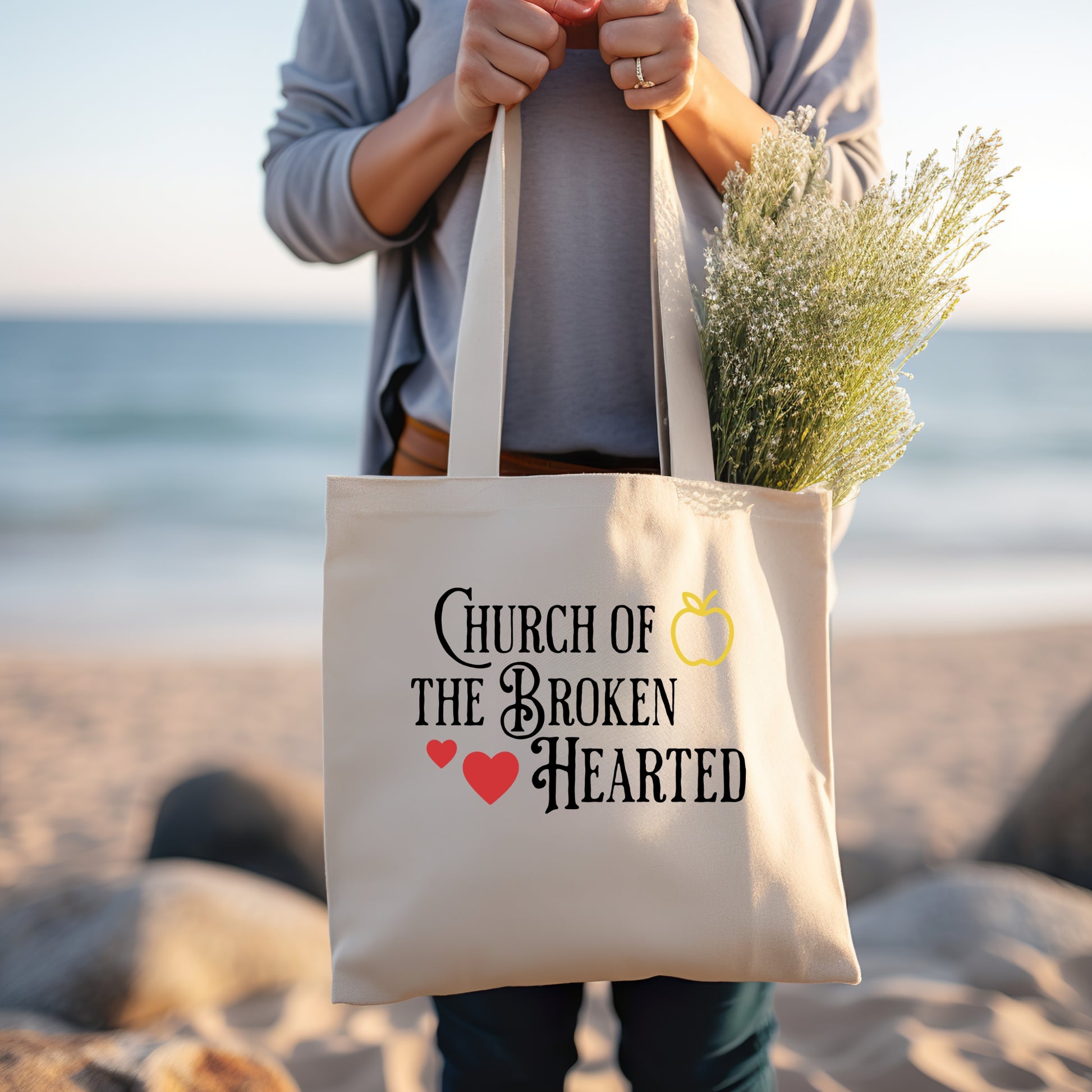 The Church of the Broken Hearted Tote Bag | Once upon a Broken Heart | Bookish Library Bag Gift