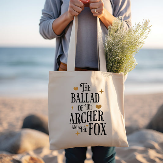 The Ballad of the Archer and the Fox Tote Bag | Once upon a Broken Heart | Bookish Library Bag Gift | Ink and Stories bookish Merch