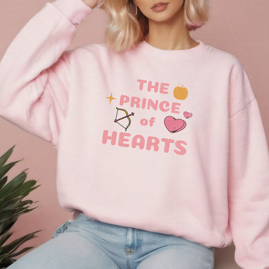 Jacks The Prince of Hearts Pink Sweatshirt | Once upon a Broken Heart merch | Ink and Stories bookish merch Australia