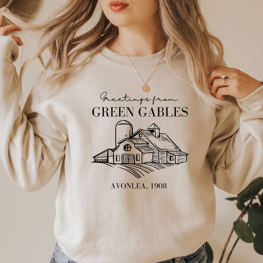 Anne of Green Gables Farmhouse Sand Sweatshirt | L.M MONTGOMERY | Starlit Prose bookish merch