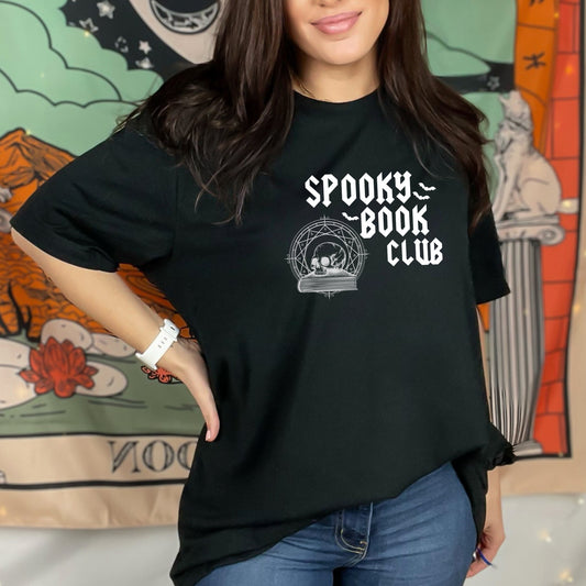 Spooky Book Club Comfort Colors Black T-Shirt