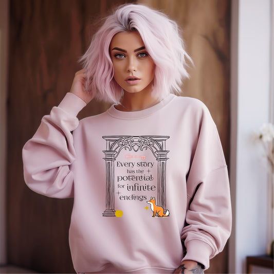 The Valory Arch Pink Sweatshirt | Once upon a Broken Heart merch | Ink and Stories bookish merch Australia