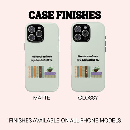Case Finishes page showing the Matte and Glossy options