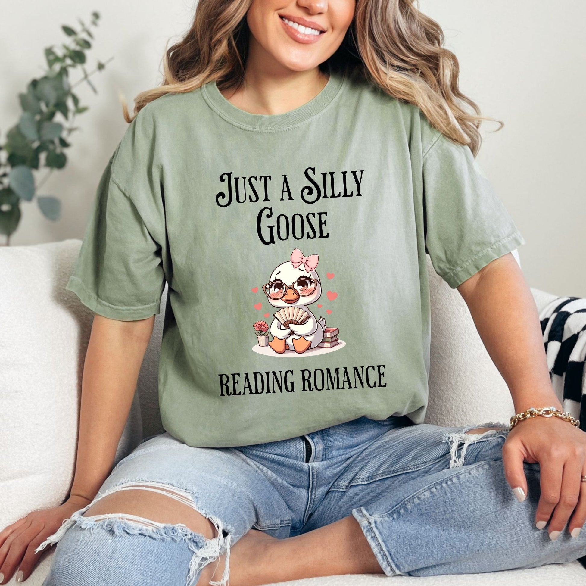 Silly Goose reading Romance Comfort Colors Bay | Starlit Prose Bookish Merch Australia