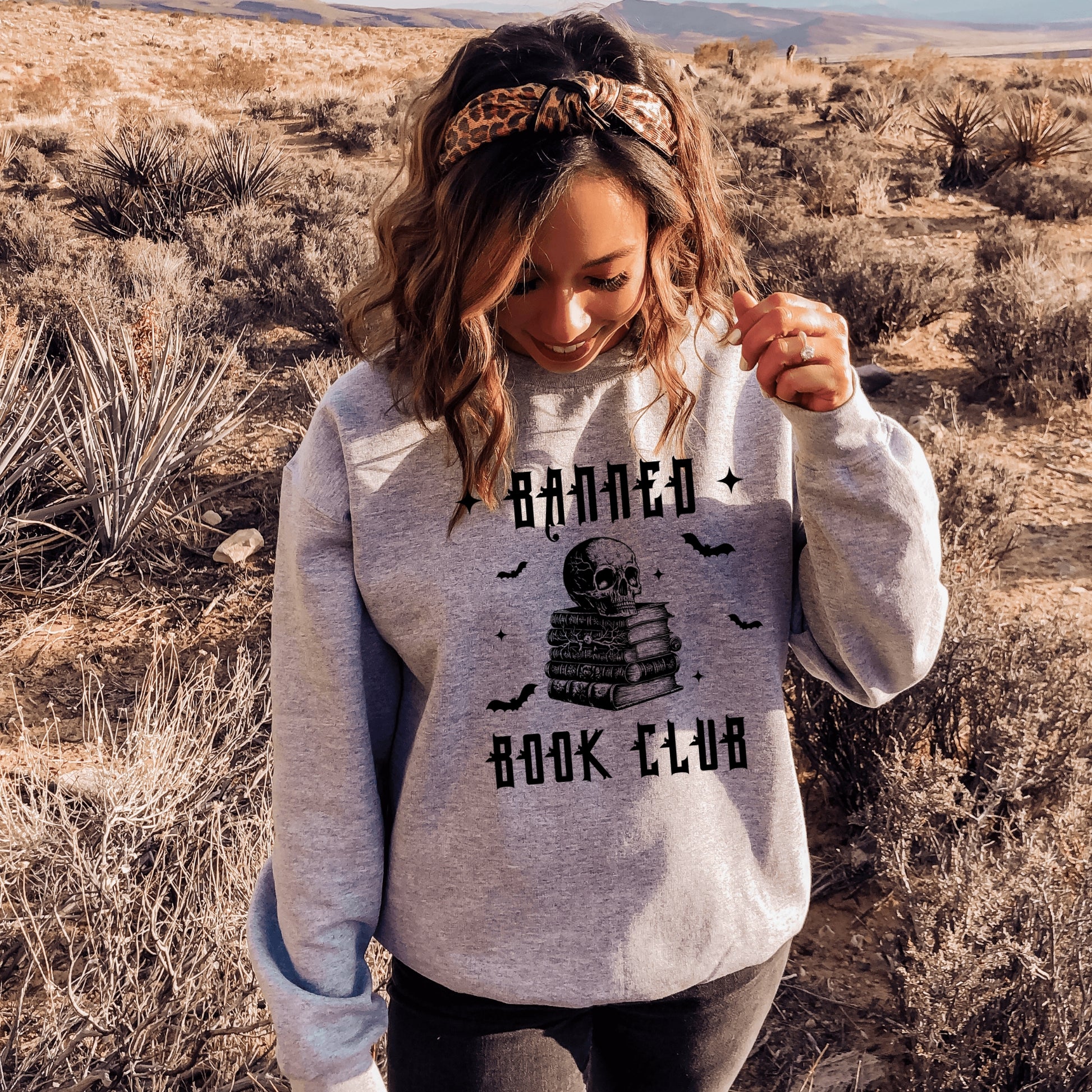 Banned Book Club Grey Sweatshirt Ink & Stories Bookish Merch