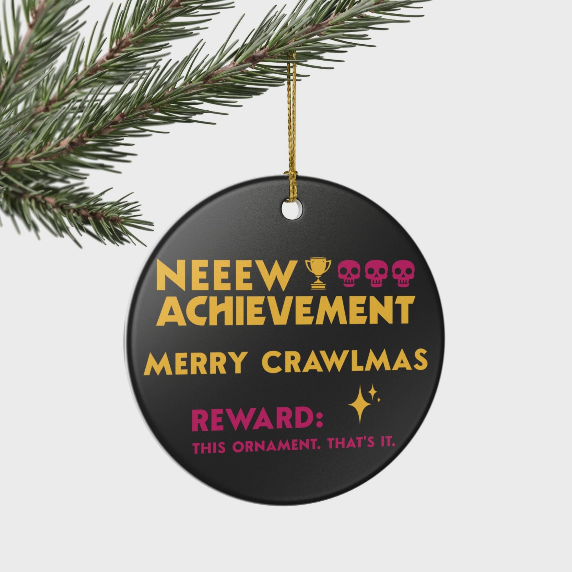 Compilation video showing the different features of the dungeon crawler carl merry crawlmas xmas ornament.