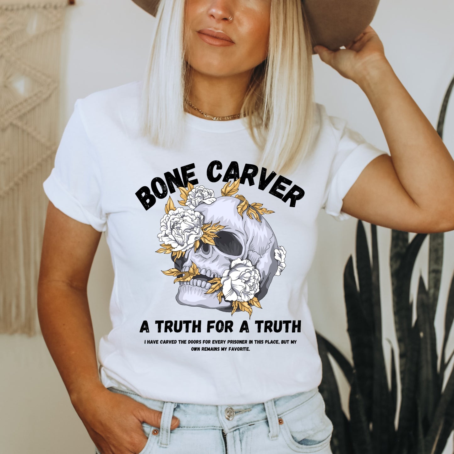 The Bone Carver White T-Shirt