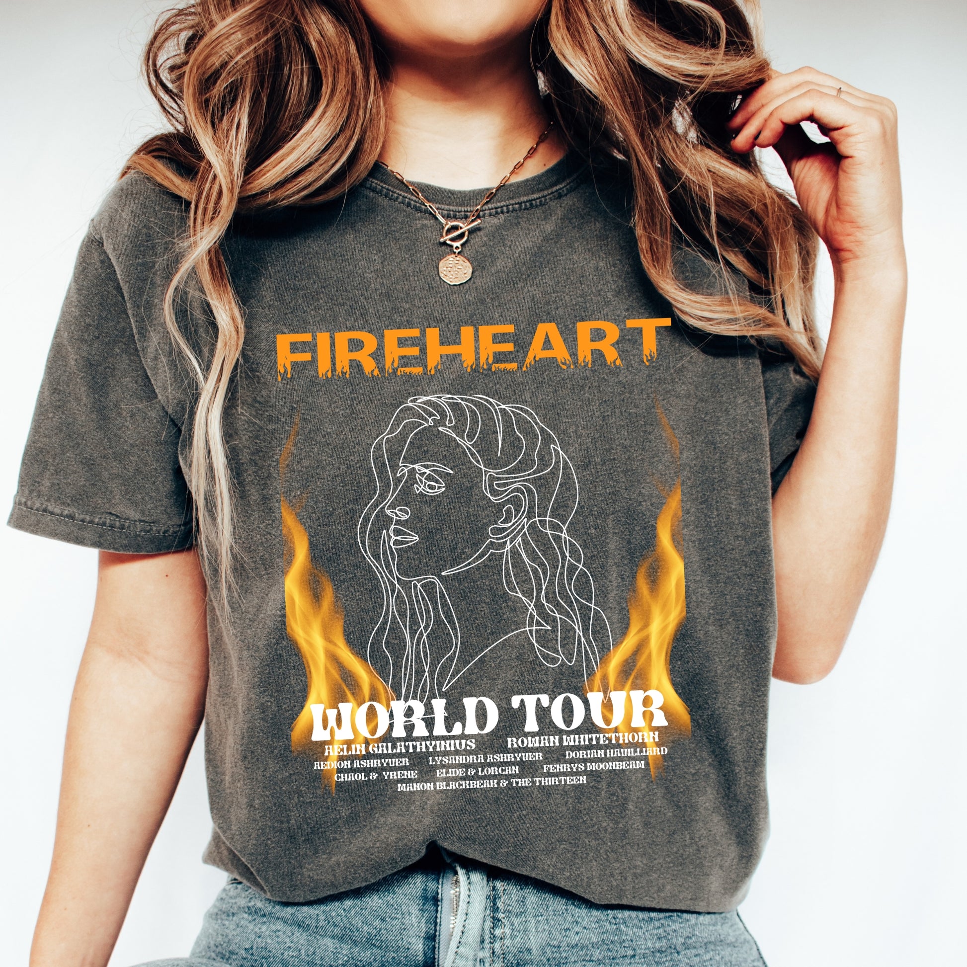 Fireheart World Tour Black Pepper Comfort Colors T-Shirt Ink & Stories