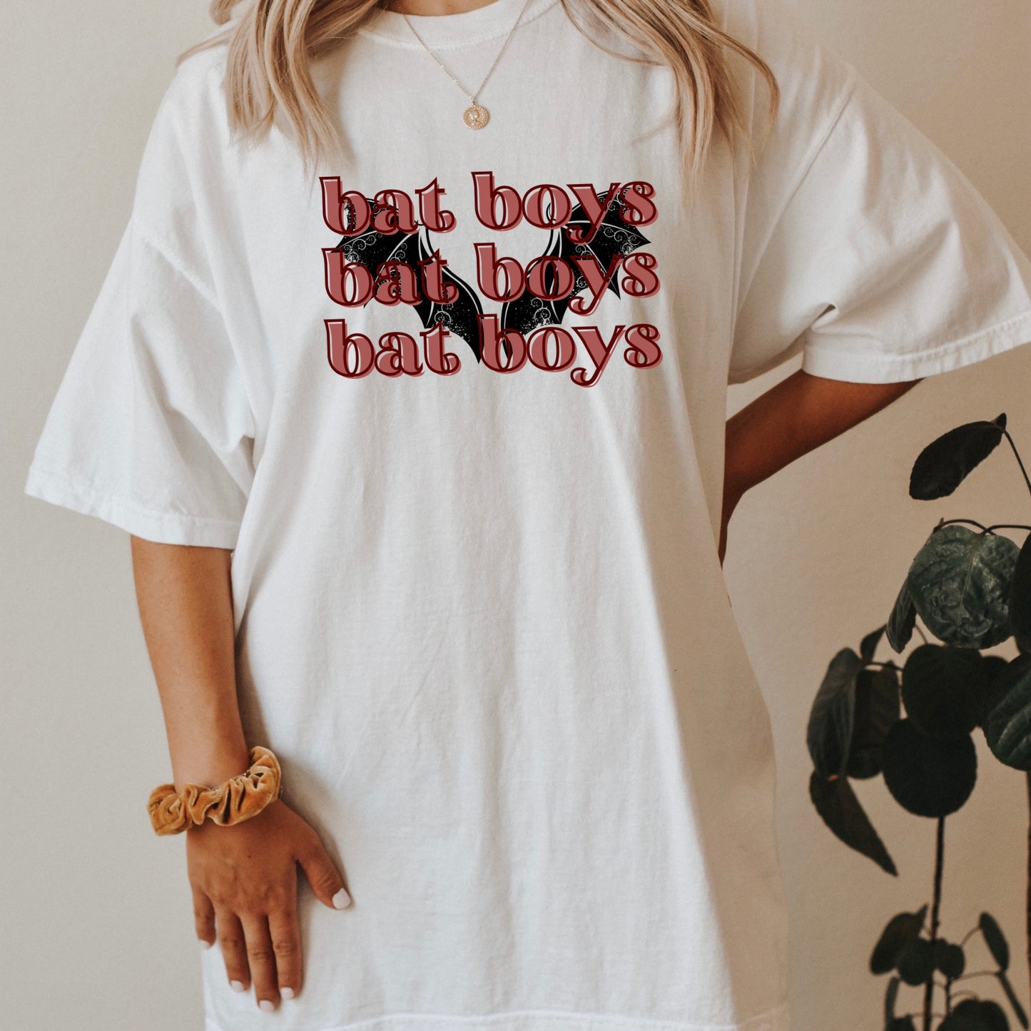 Bat Boys White Comfort Colors T-Shirt Ink & Stories