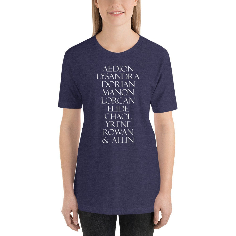 Throne of Glass Aelin's Court of Terrasen T-Shirt Heather Navy