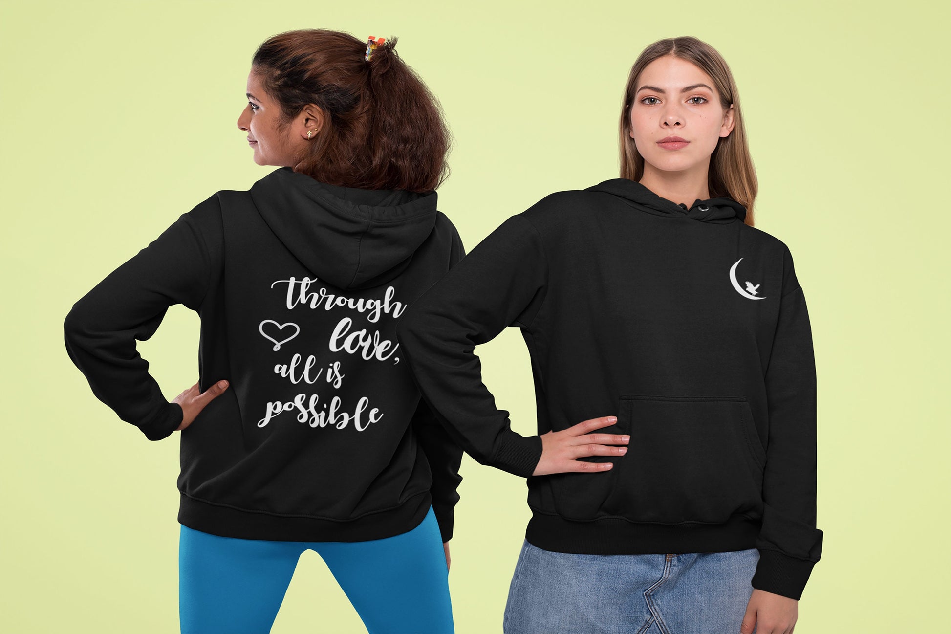 Through love all is possible Hoodie | HOEAB | Sarah J Maas - Ink and Stories